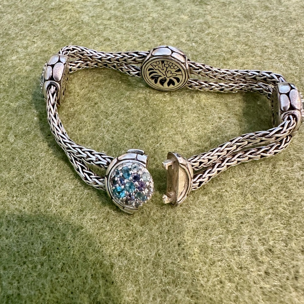 John Hardy SS bracelet with gemstones - Picture 8 of 8